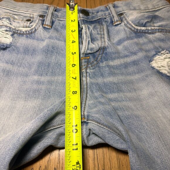 Abercrombie & Fitch Jeans Mens 30x30 Blue The Skinny Distressed Button Fly - Picture 5 of 10
